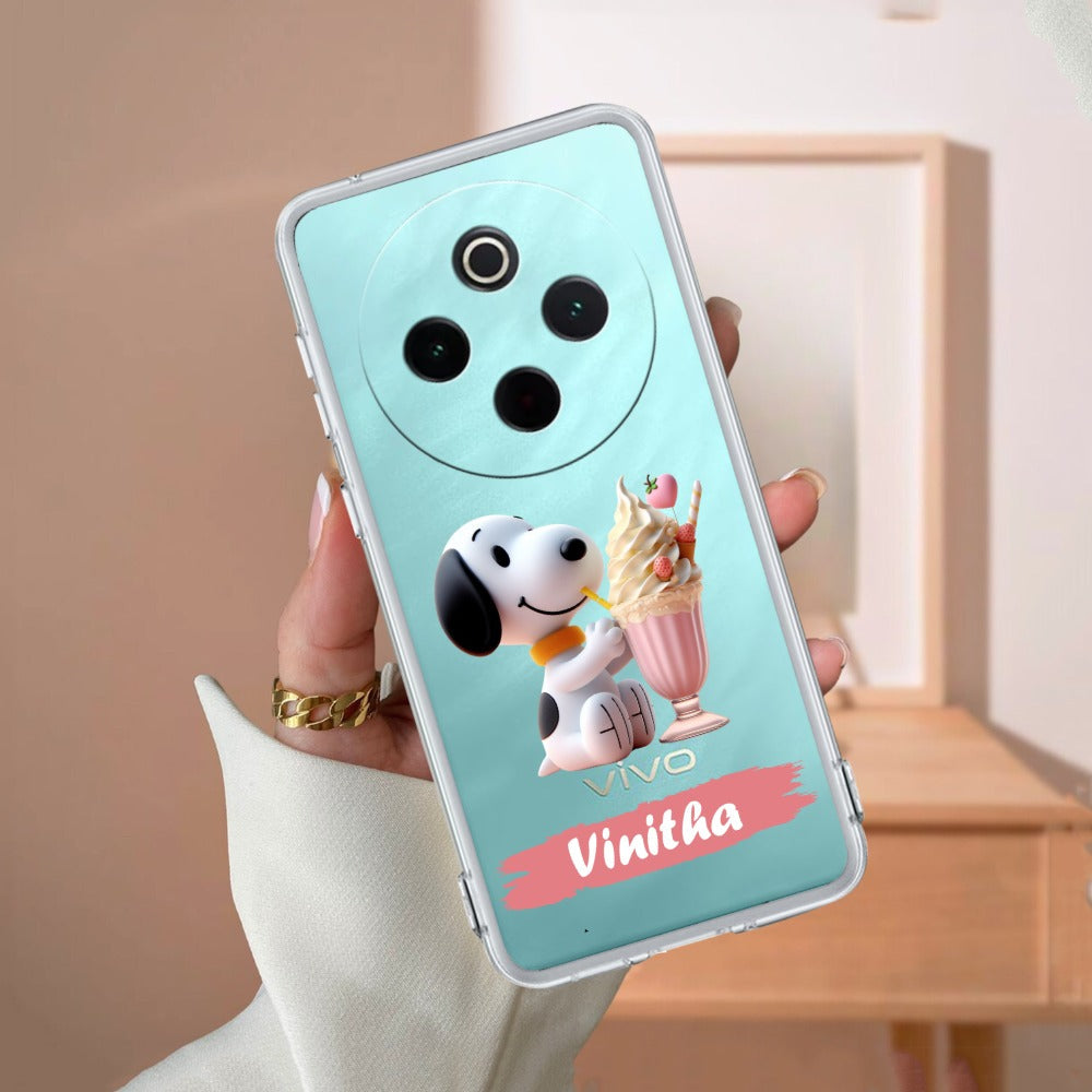 Snoopy Customize Transparent Silicon Case For Vivo