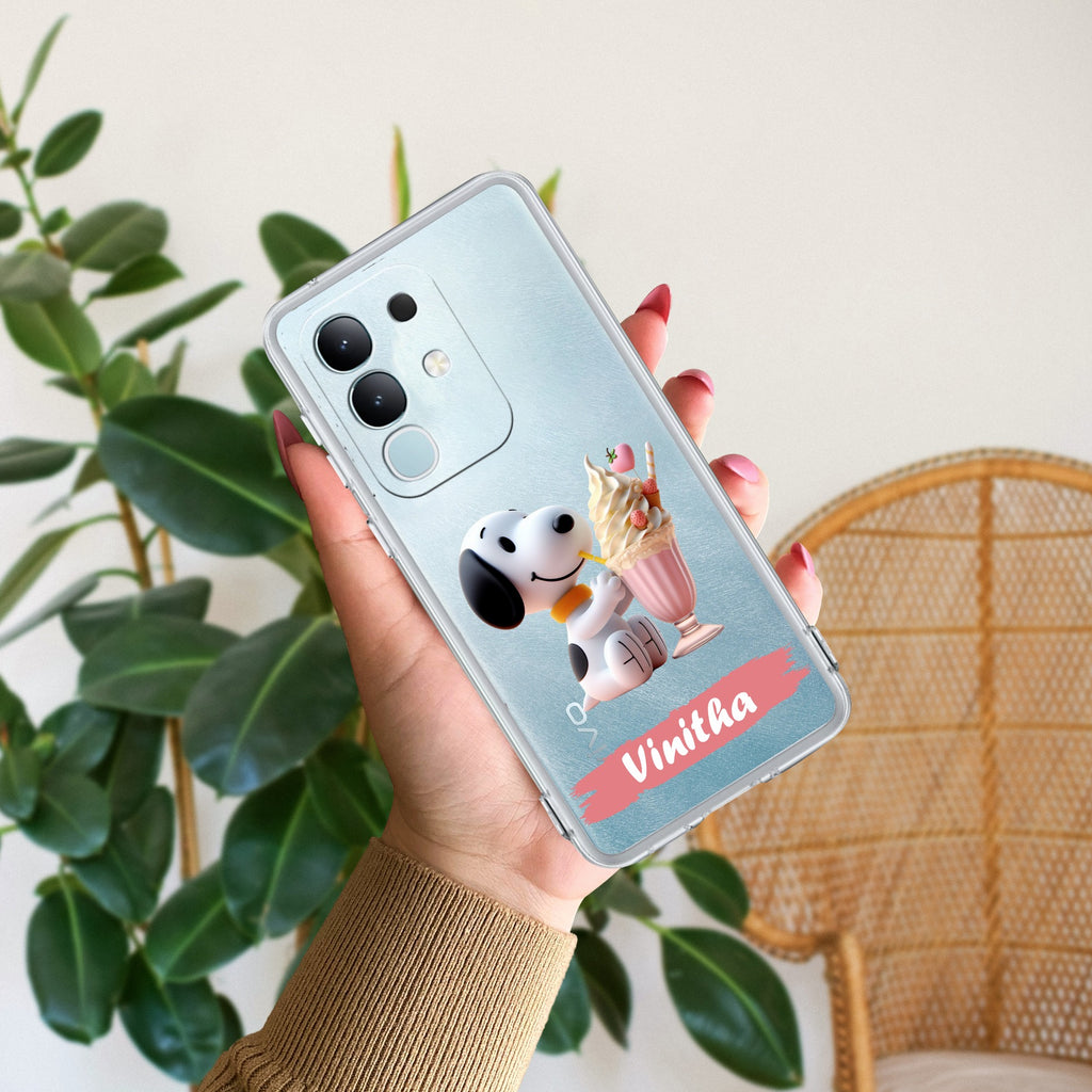 Snoopy Customize Transparent Silicon Case For Vivo T4x 5G
