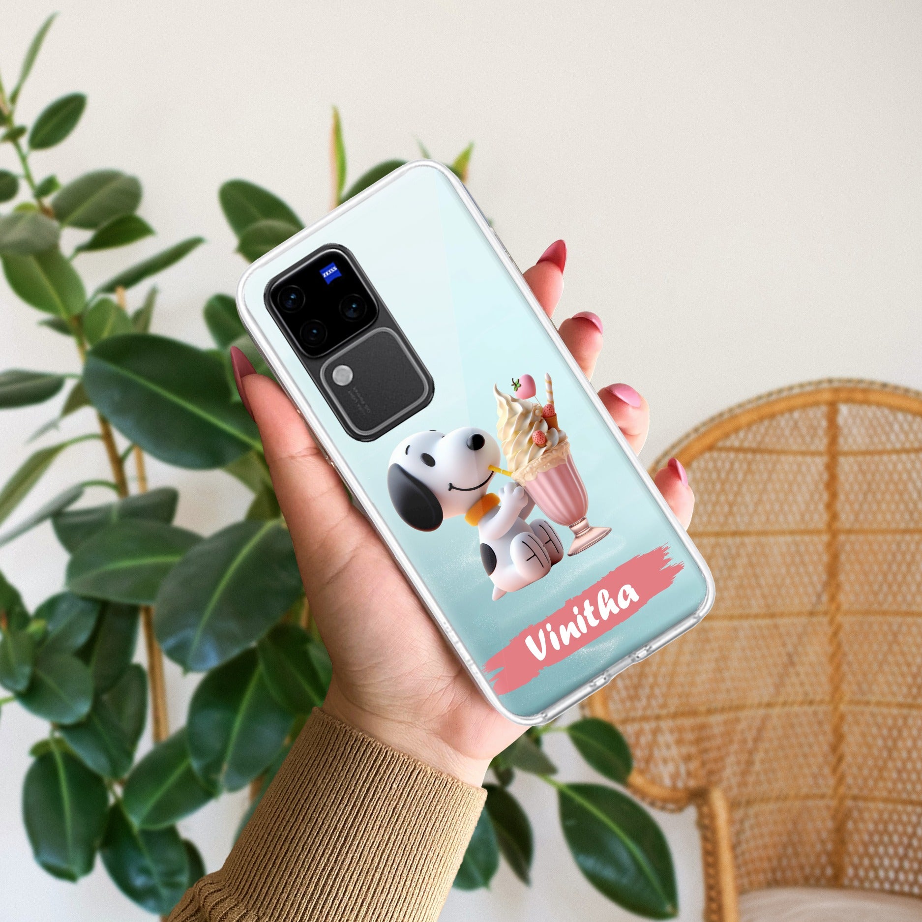 Snoopy Customize Transparent Silicon Case For Vivo V30 Pro 5G