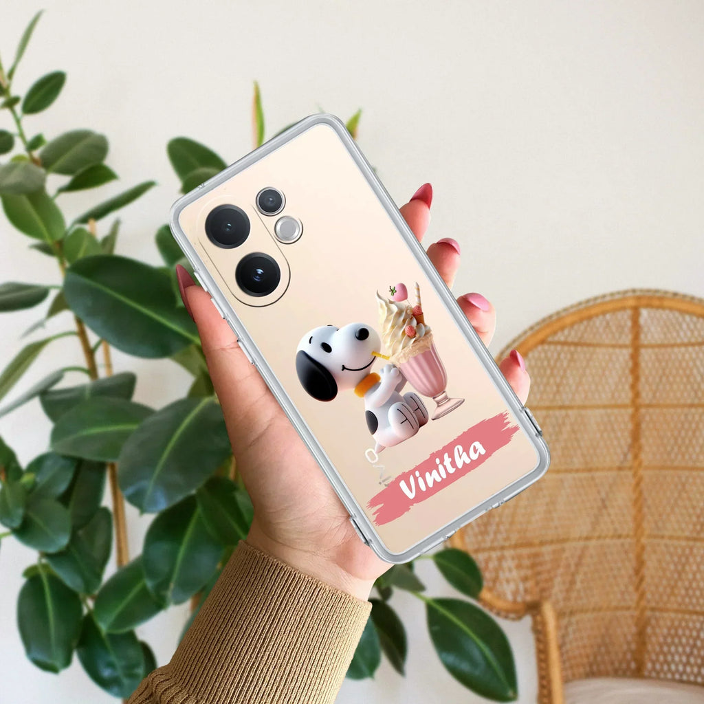 Snoopy Customize Transparent Silicon Case For Vivo V40 Pro 5G
