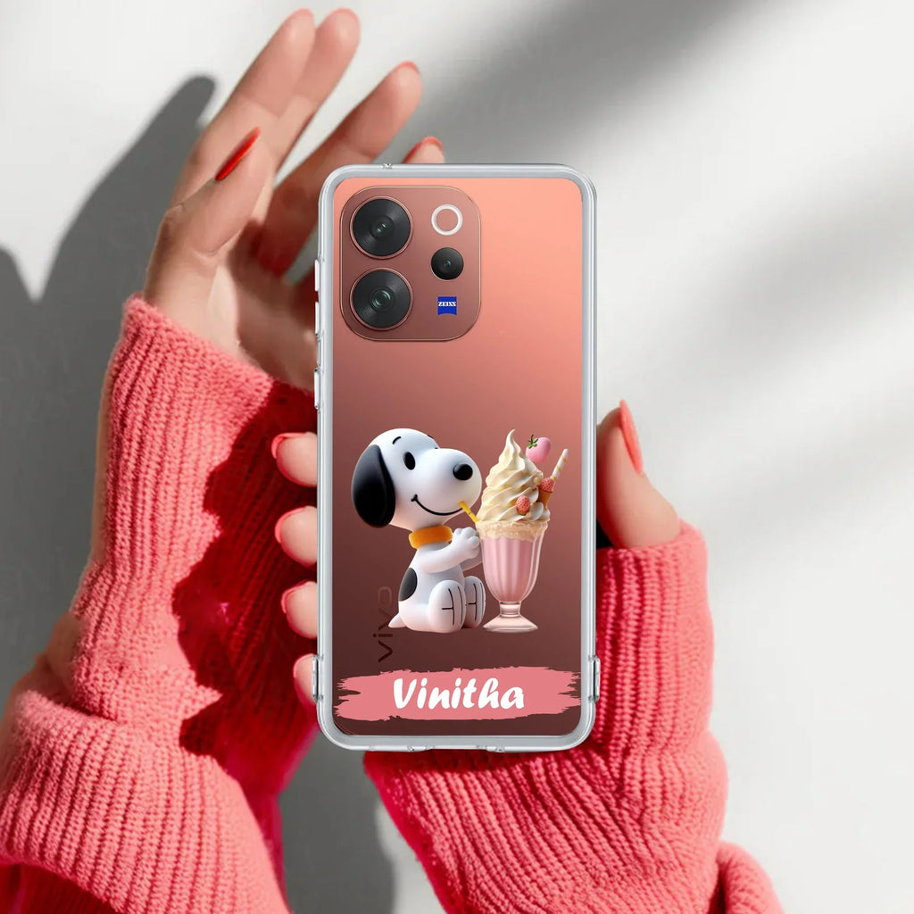 Snoopy Customize Transparent Silicon Case For Vivo X200 FE