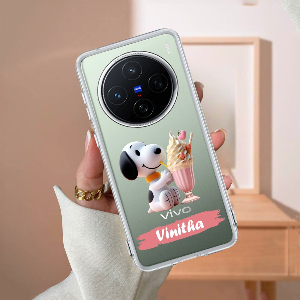 Snoopy Customize Transparent Silicon Case For Vivo