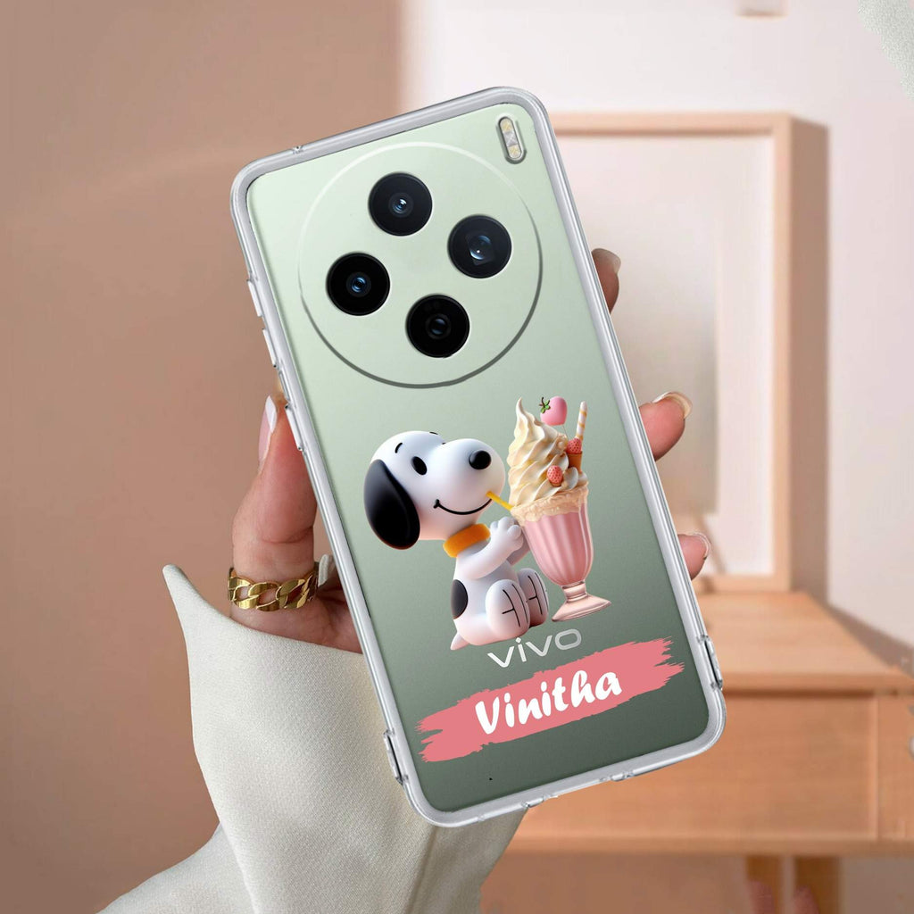 Snoopy Customize Transparent Silicon Case For Vivo V60e 5G