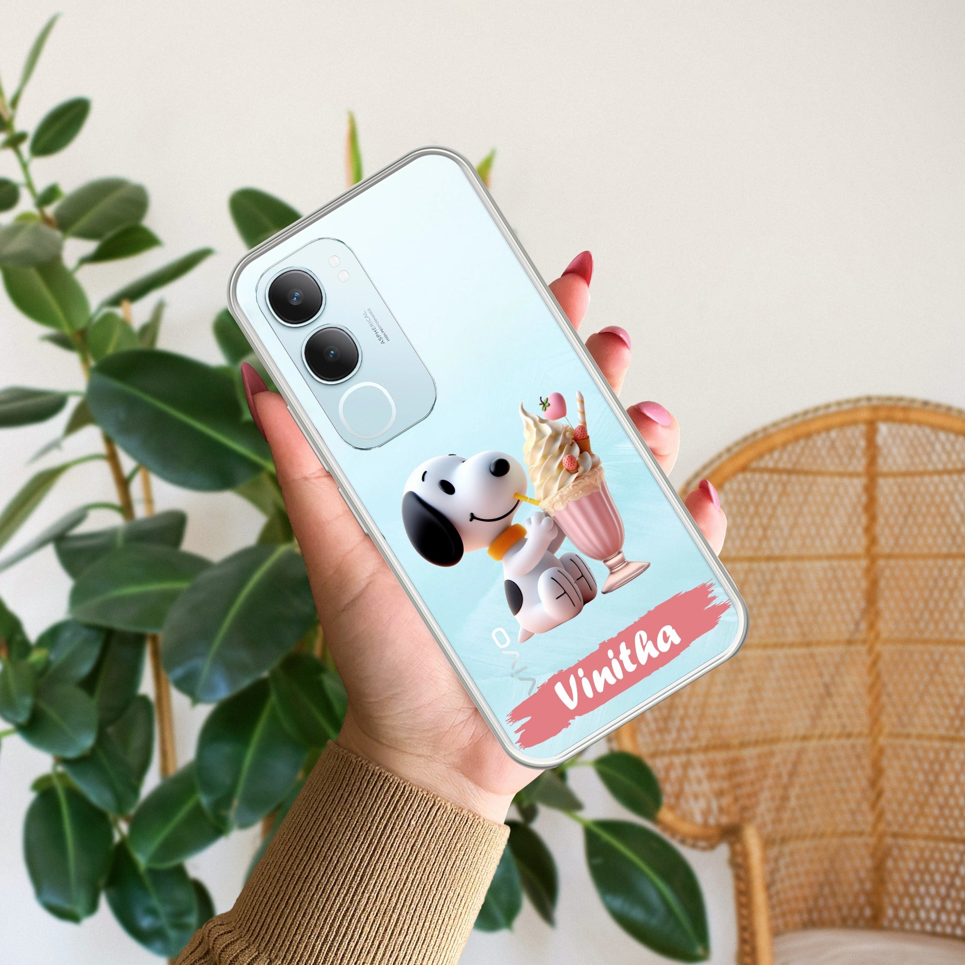 Snoopy Customize Transparent Silicon Case For Vivo Y29 5G