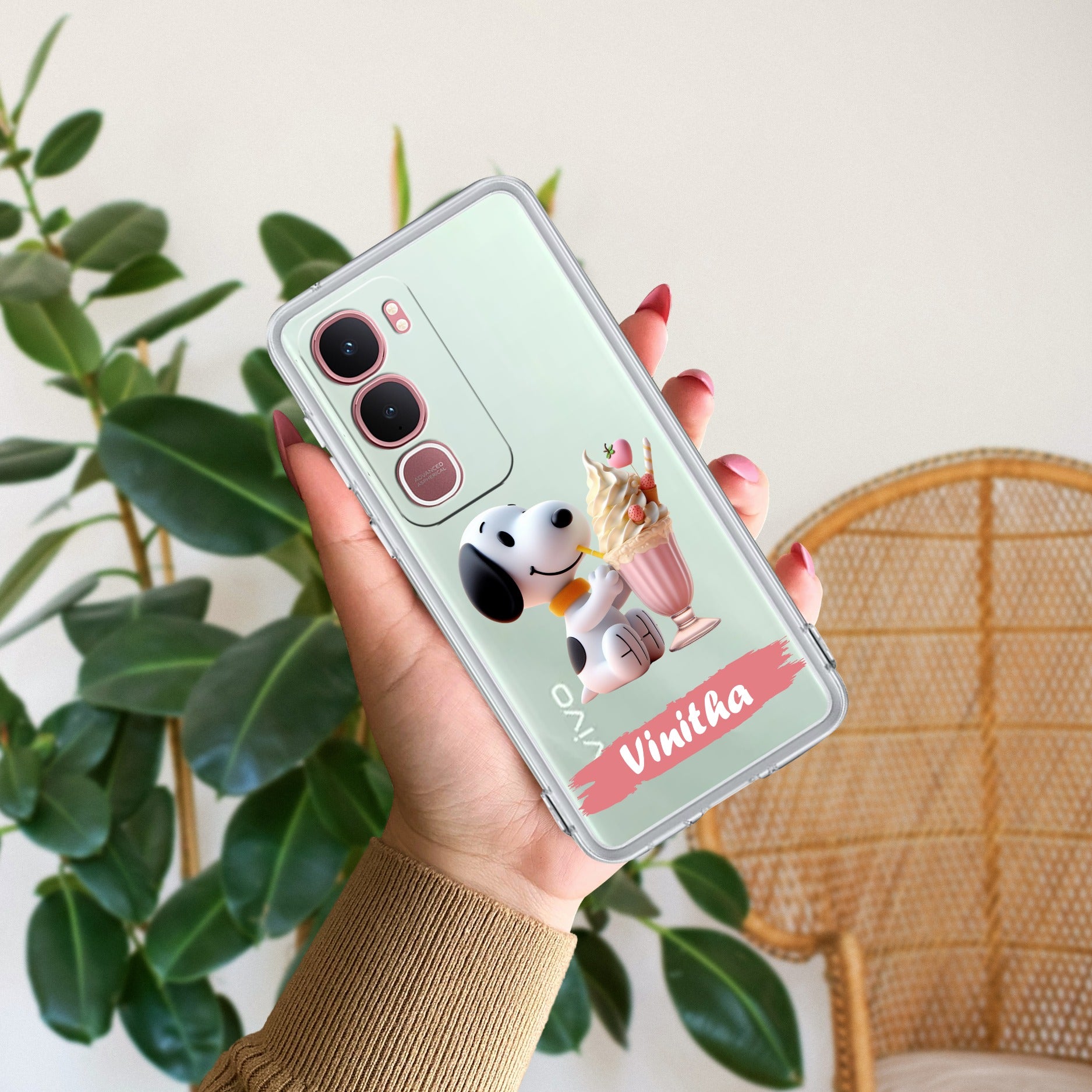 Snoopy Customize Anti Yellow Case For Vivo Y31 5G