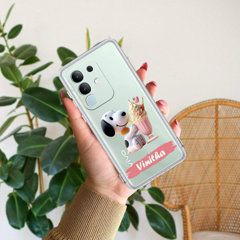 Snoopy Customize Transparent Silicon Case For Vivo X300 5G