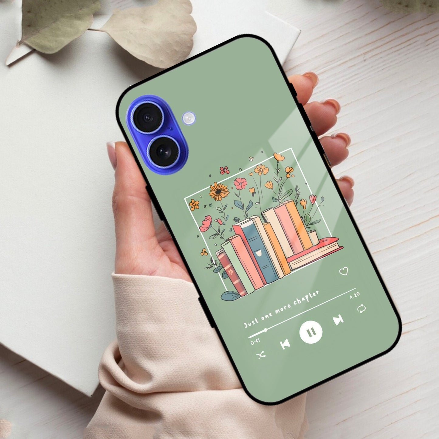 Soft Volume Stories Glass Case Cover For iPhone