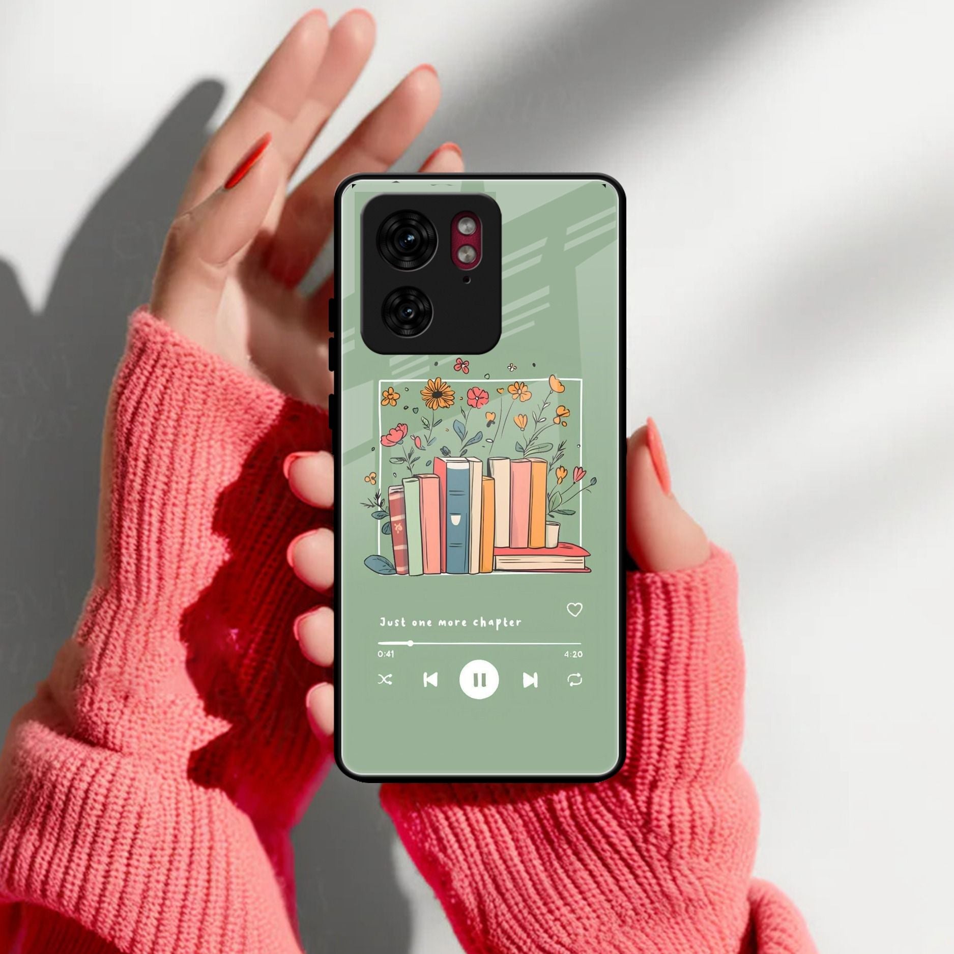 Soft Volume Stories Glass Case Cover For Motorola