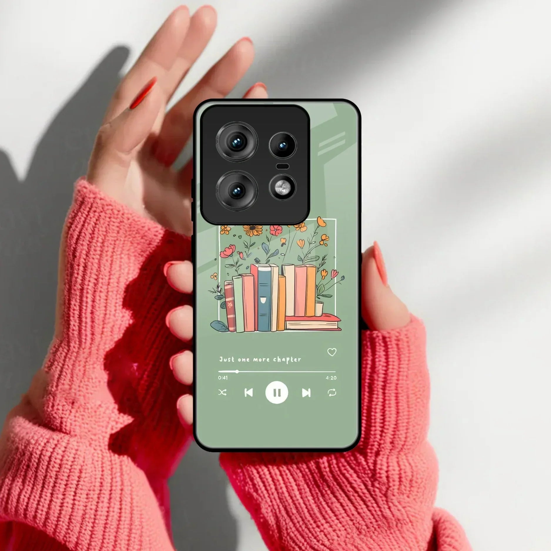 Soft Volume Stories Glass Case Cover For Motorola - ShopOnCliQ