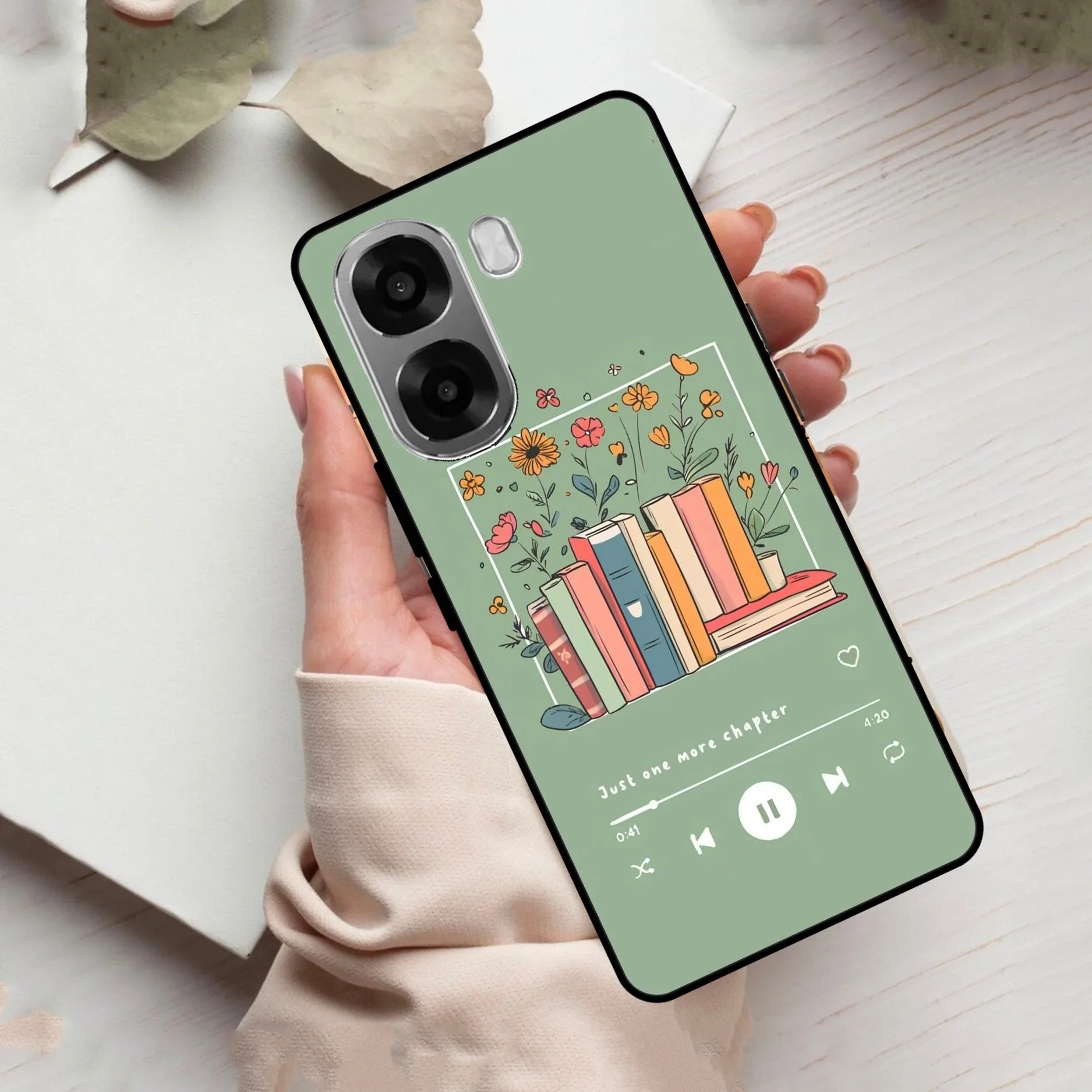 Soft Volume Stories Glass Case Cover For Oppo
