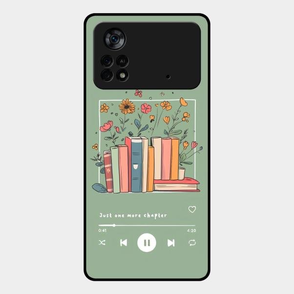 Soft Volume Stories Glass Case Cover For Poco X4 Pro 5G