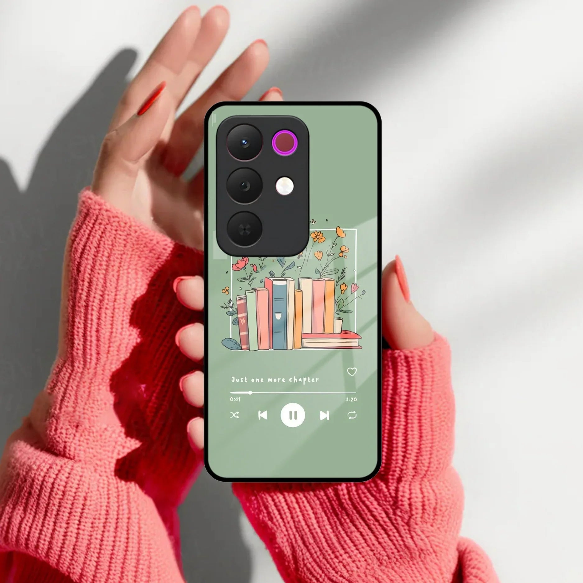 Soft Volume Stories Glass Case Cover For Realme/Narzo