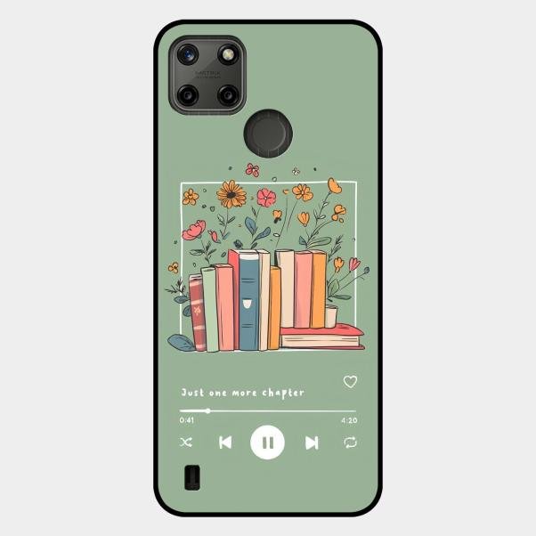 Soft Volume Stories Glass Case Cover For Realme C25Y
