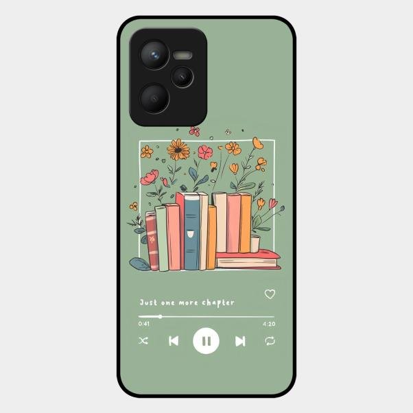 Soft Volume Stories Glass Case Cover For Realme C35