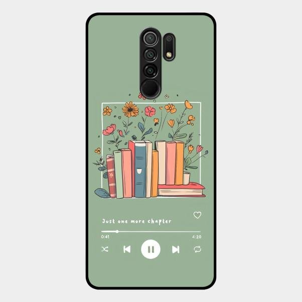 Soft Volume Stories Glass Case Cover For Redmi 9 Prime