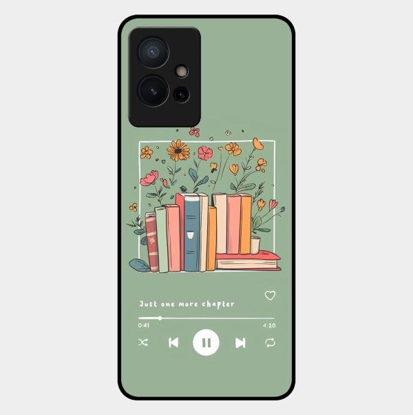 Soft Volume Stories Glass Case Cover For Vivo T1 5G