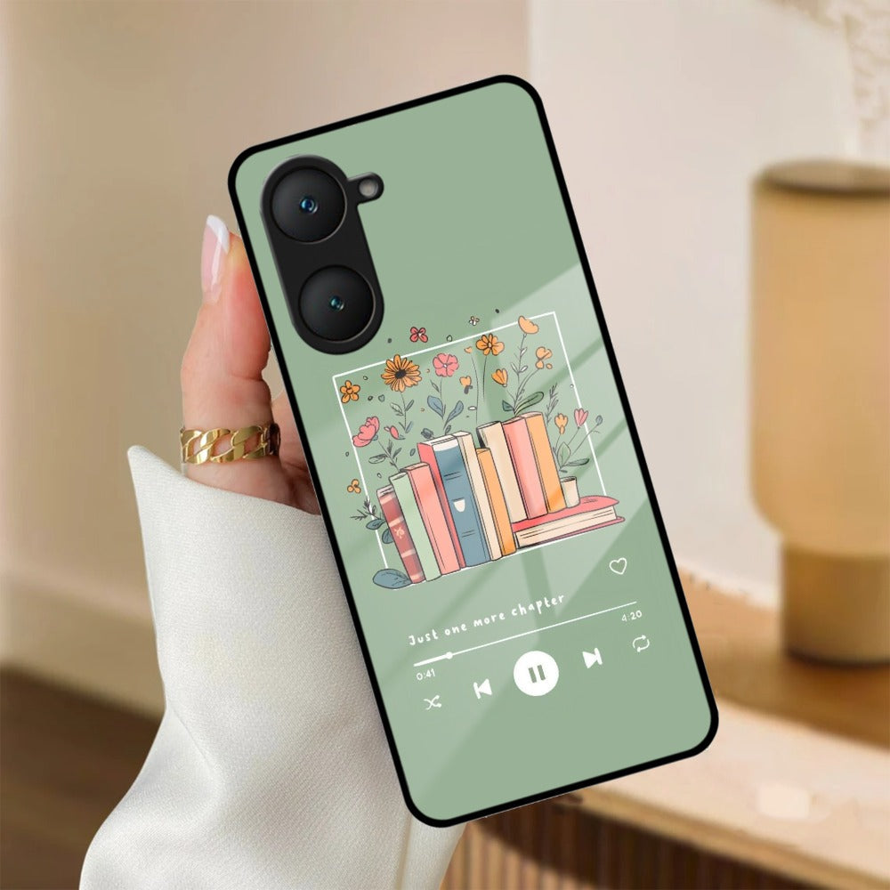 Soft Volume Stories Glass Case Cover For iQOO