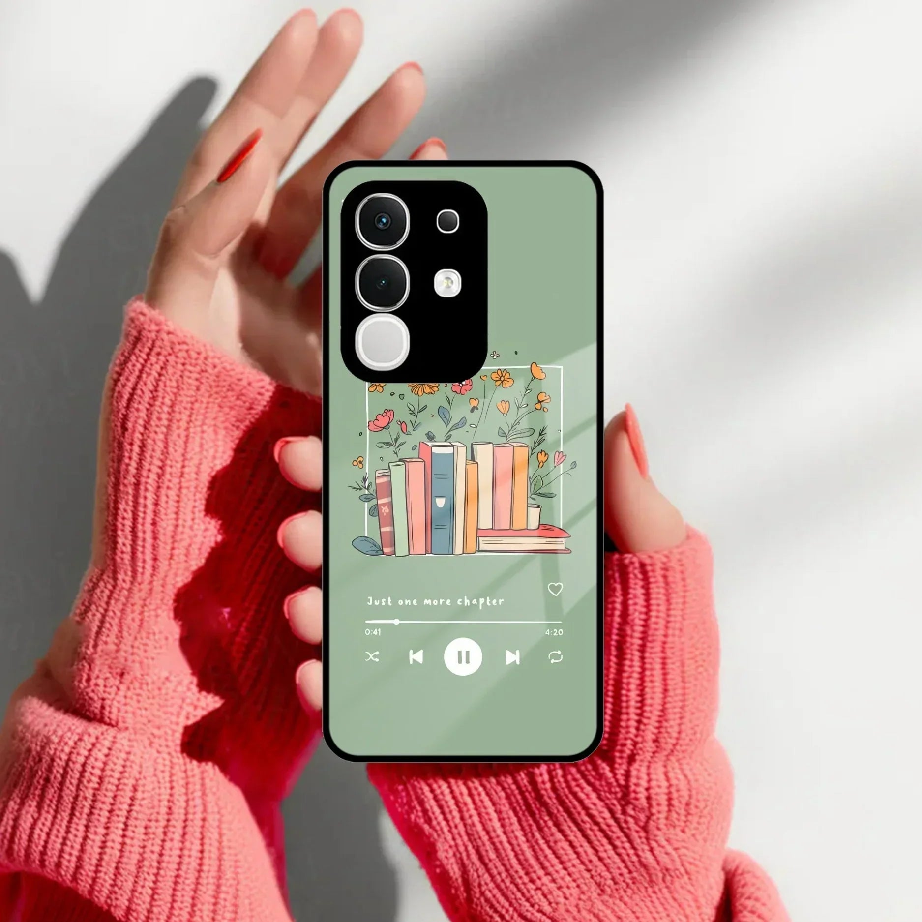 Soft Volume Stories Glass Case Cover For Vivo - ShopOnCliQ