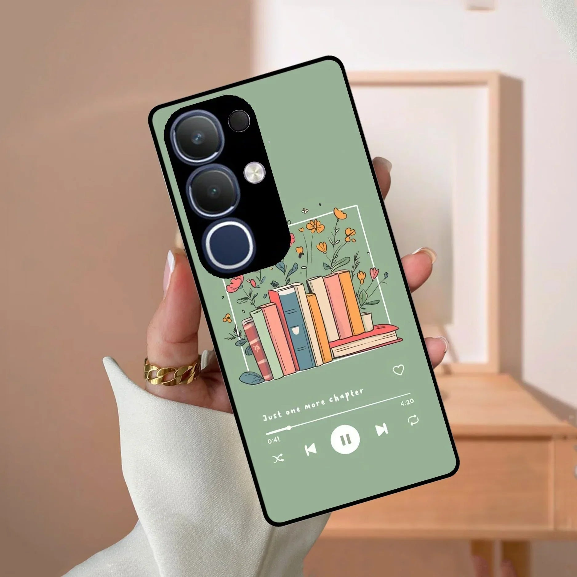 Soft Volume Stories Glass Case Cover For Vivo - ShopOnCliQ