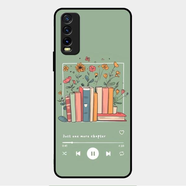 Soft Volume Stories Glass Case Cover For Vivo Y20T