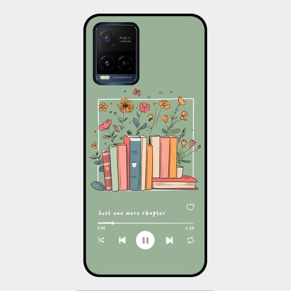 Soft Volume Stories Glass Case Cover For Vivo Y21