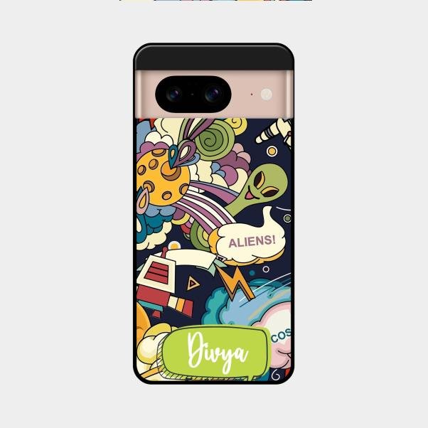 Space Glass Case Cover For Google Pixel 8 5G