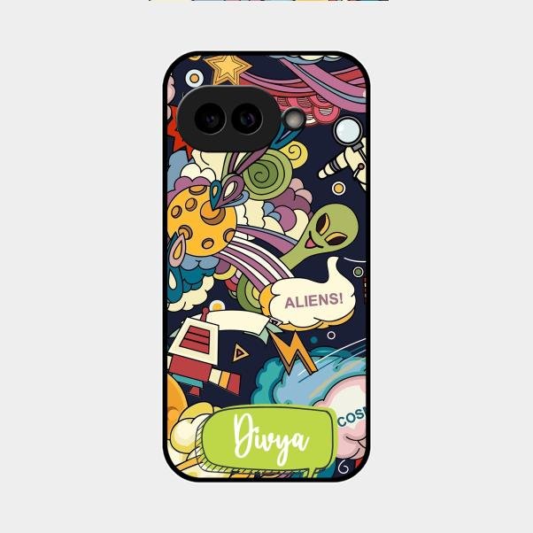 Space Glass Case Cover For Google Pixel 9A 5G