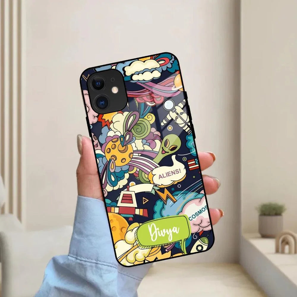 Space Glass Case Cover For iPhone - ShopOnCliQ