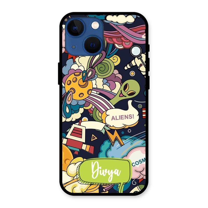 Space Glass Case Cover For iPhone 13 mini