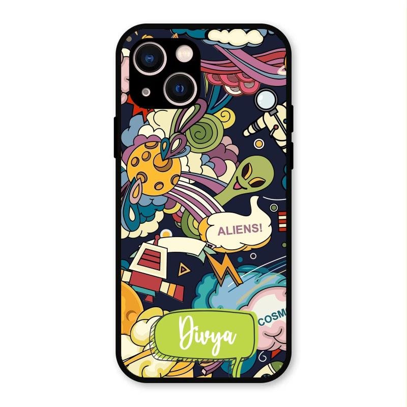 Space Glass Case Cover For iPhone 13