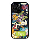 Space Glass Case Cover For iPhone 15 Pro Max
