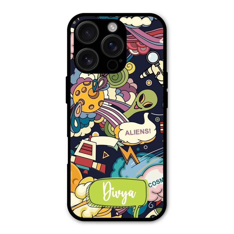 Space Glass Case Cover For iPhone 16 Pro
