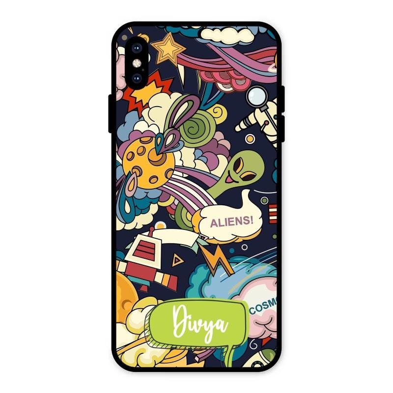 Space Glass Case Cover For iPhone XS Max