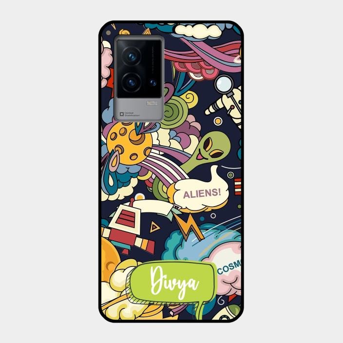 Space Glass Case Cover For Iqoo 9 5G