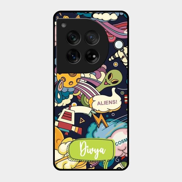 Space Glass Case Cover For Oneplus 12 5G