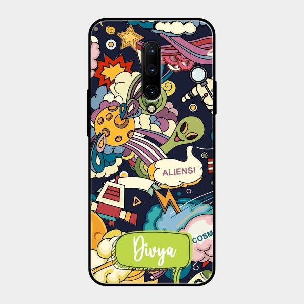 Space Glass Case Cover For Oneplus 7 Pro