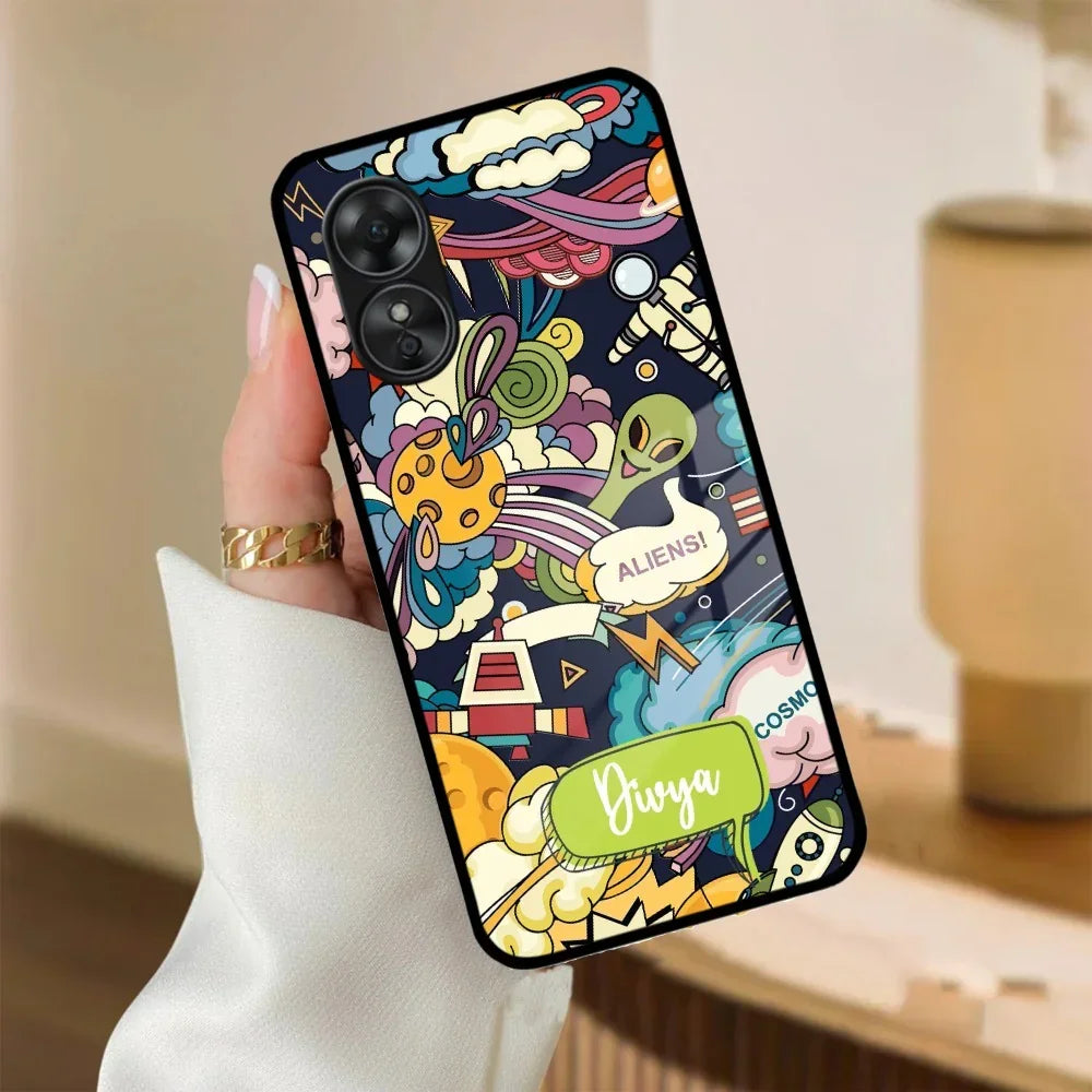 Space Glass Case Cover For Oppo - ShopOnCliQ