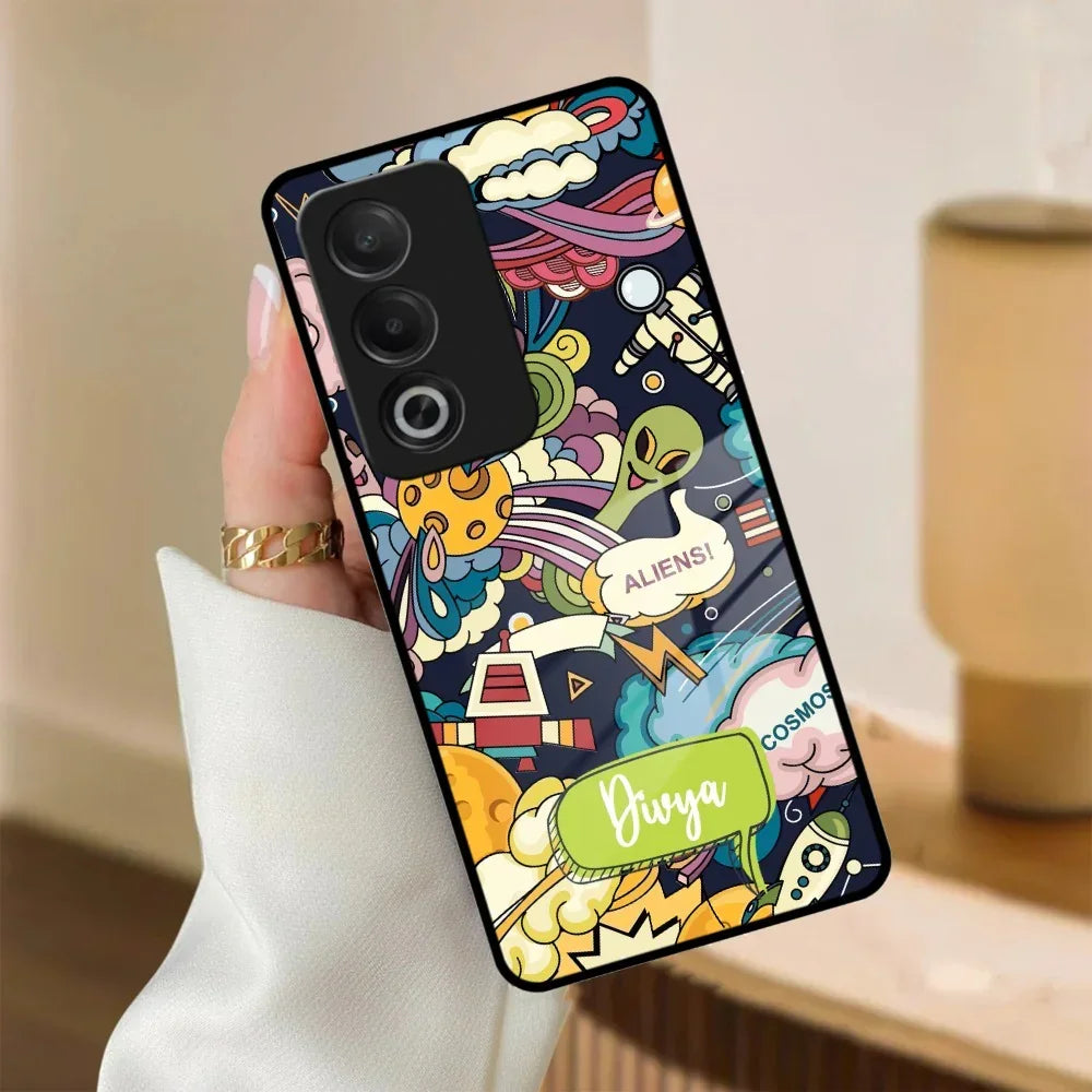 Space Glass Case Cover For Oppo - ShopOnCliQ