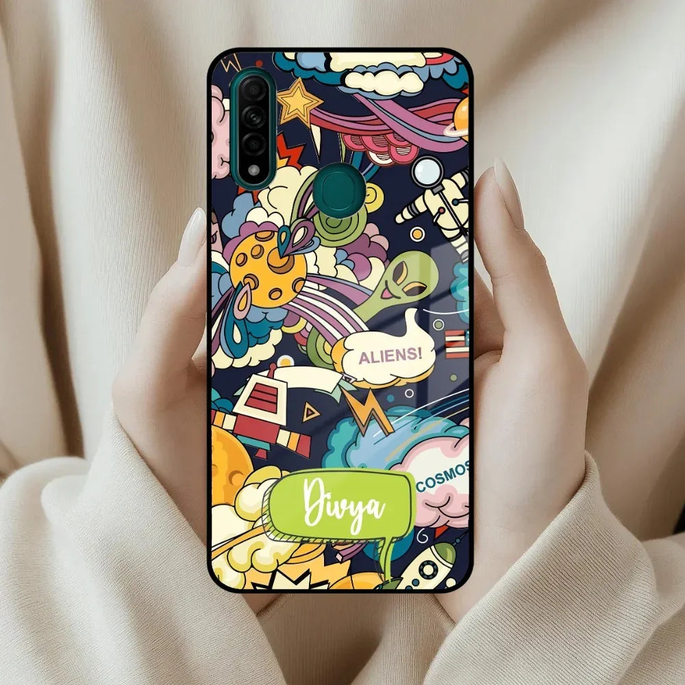 Space Glass Case Cover For Oppo - ShopOnCliQ