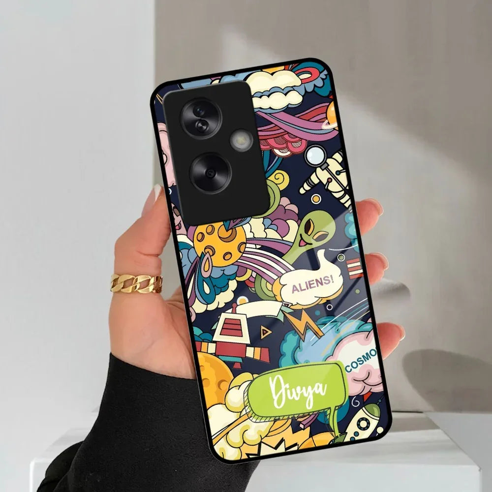 Space Glass Case Cover For Oppo - ShopOnCliQ