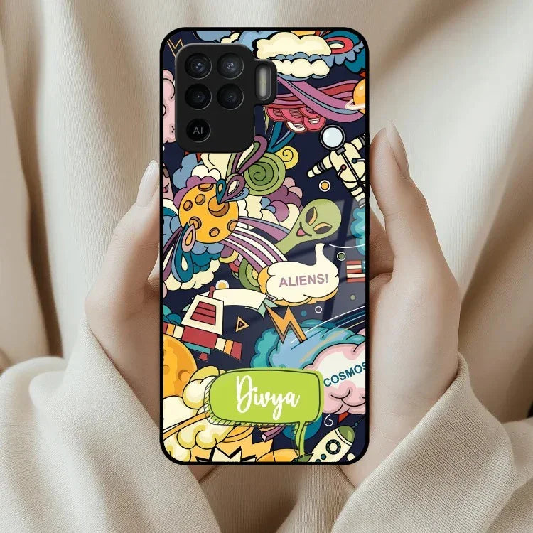 Space Glass Case Cover For Oppo - ShopOnCliQ