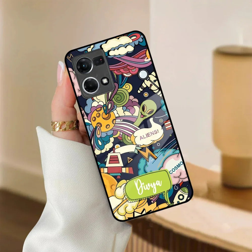 Space Glass Case Cover For Oppo - ShopOnCliQ