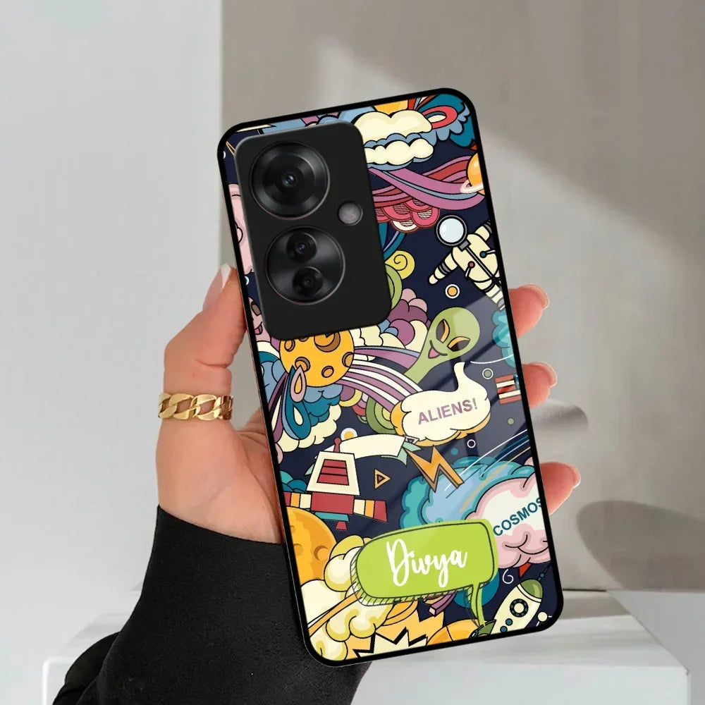 Space Glass Case Cover For Oppo - ShopOnCliQ