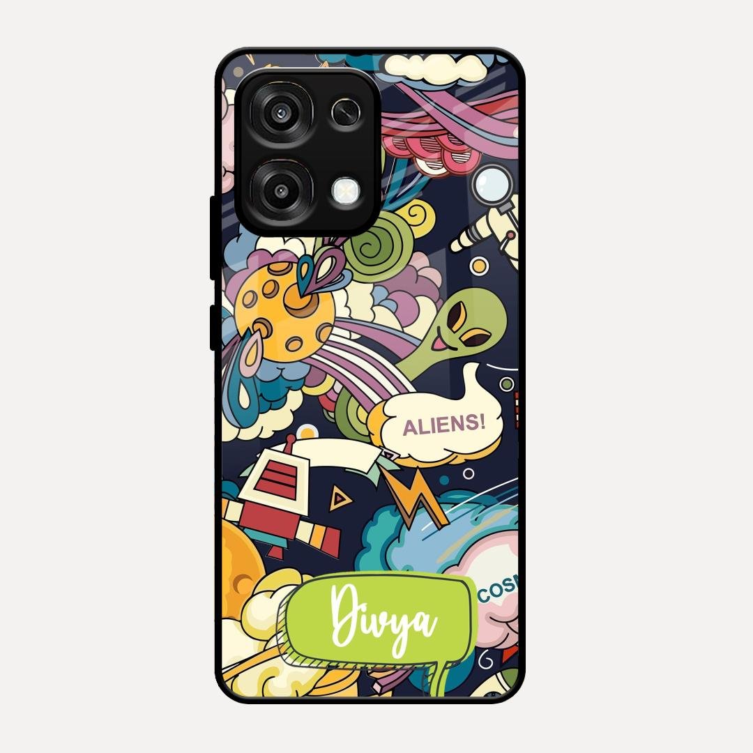 Space Glass Case Cover For Oppo F31 5G