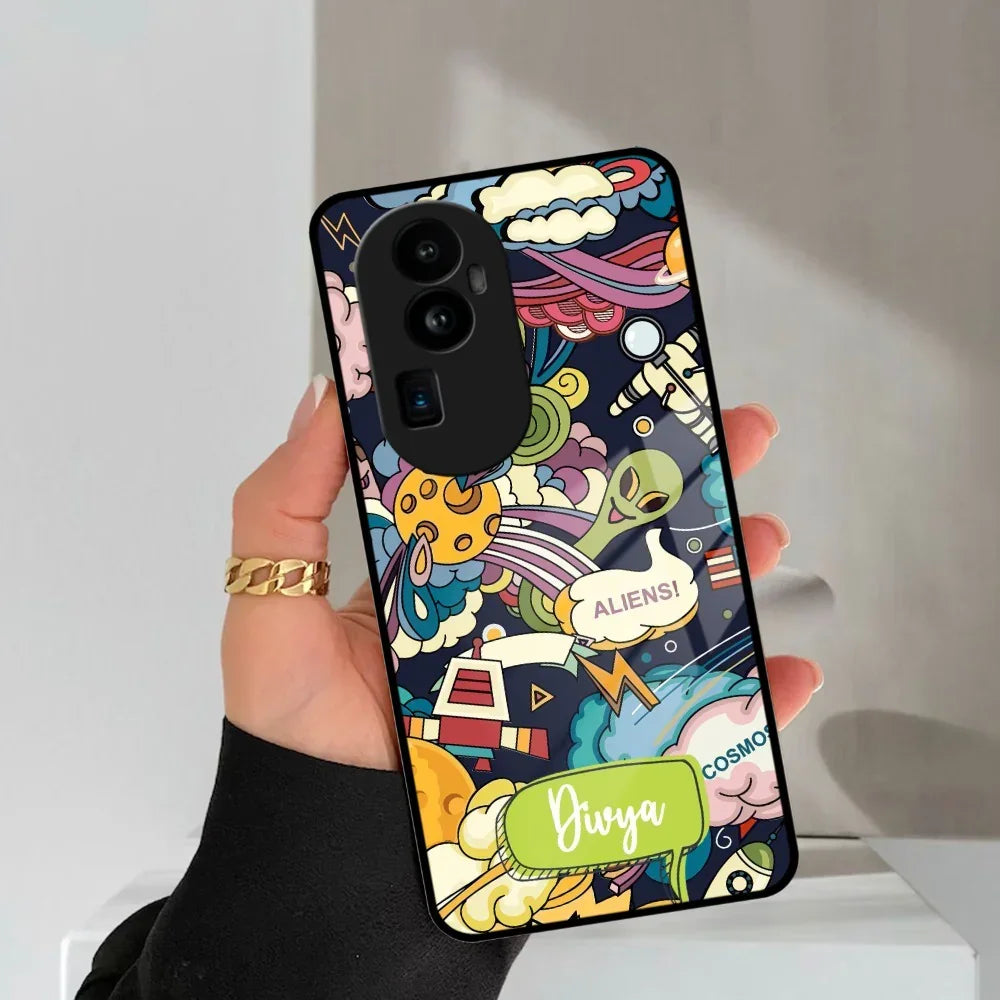 Space Glass Case Cover For Oppo - ShopOnCliQ