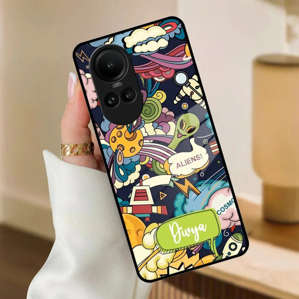 Space Glass Case Cover For Oppo - ShopOnCliQ