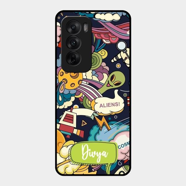 Space Glass Case Cover For Oppo Reno 12 5G