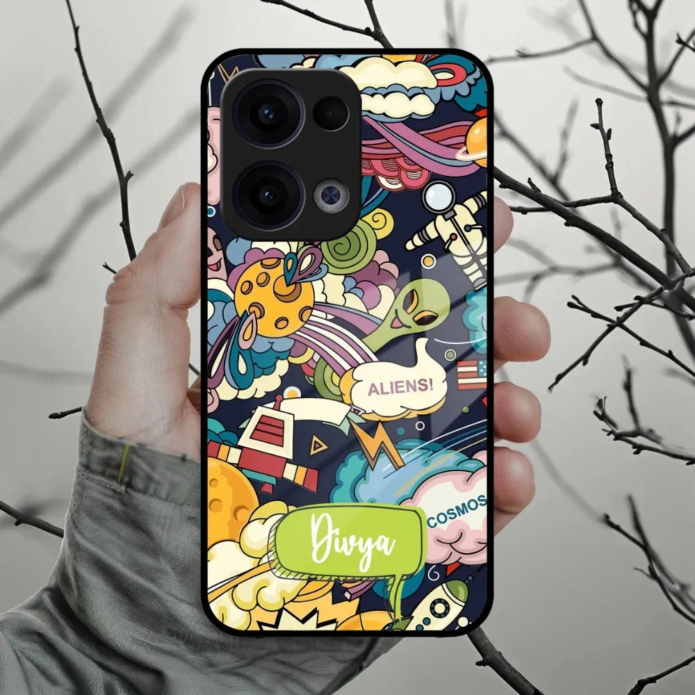 Space Glass Case Cover For Oppo - ShopOnCliQ