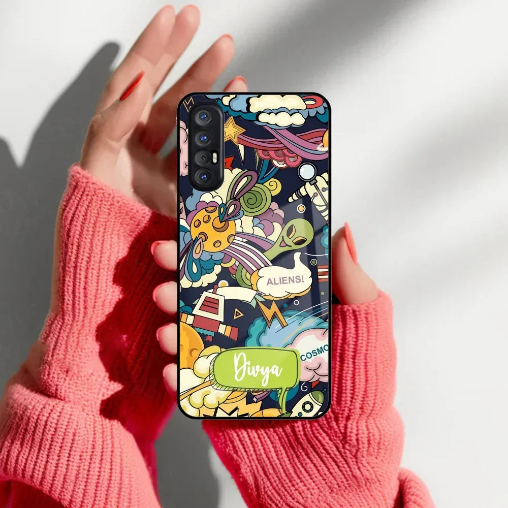 Space Glass Case Cover For Oppo - ShopOnCliQ