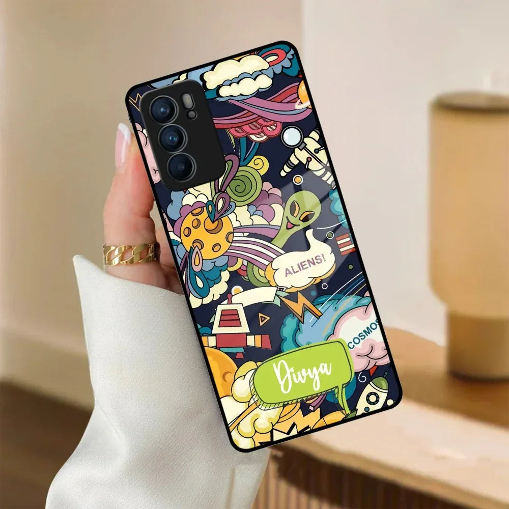 Space Glass Case Cover For Oppo - ShopOnCliQ